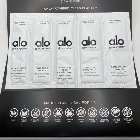 Alo Glow System Other - ALO Glow System Amla-Powered Clean Beauty Skincare Sample Pack New Unused